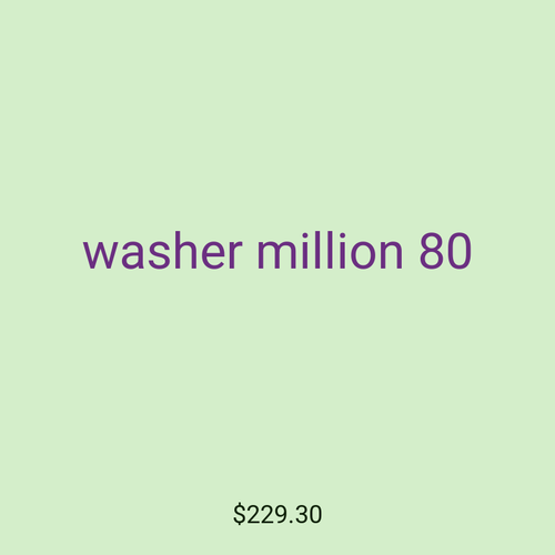 washer million 80