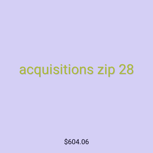 acquisitions zip 28