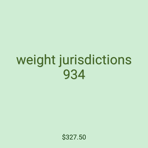 weight jurisdictions 934
