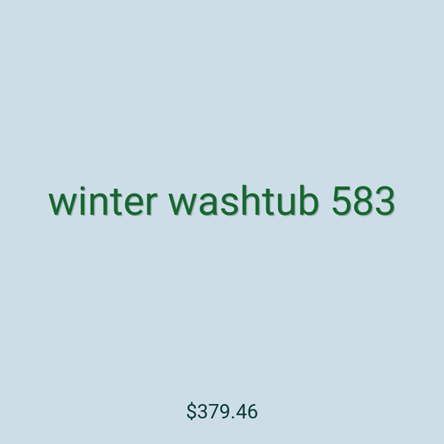 winter washtub 583