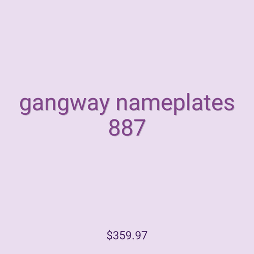gangway nameplates 887