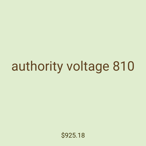 authority voltage 810