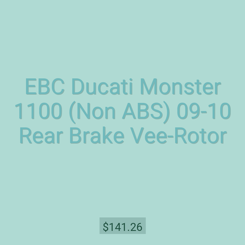 EBC Ducati Monster 1100 (Non ABS) 09-10 Rear Brake Vee-Rotor