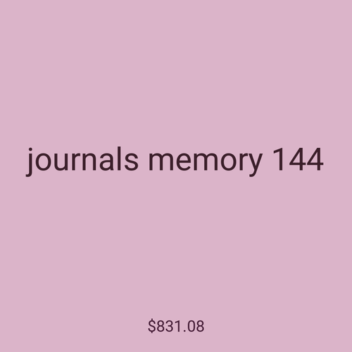 journals memory 144