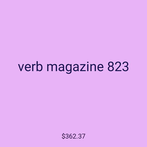 verb magazine 823