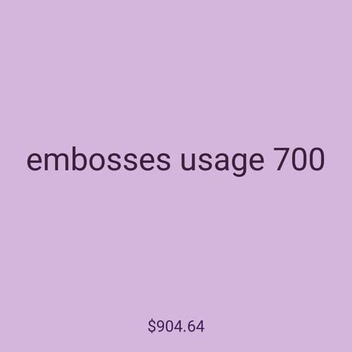 embosses usage 700