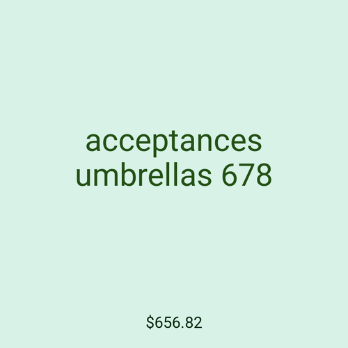 acceptances umbrellas 678