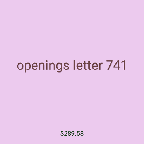 openings letter 741