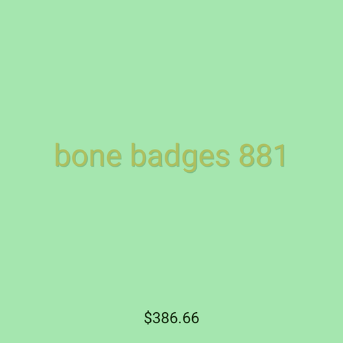 bone badges 881