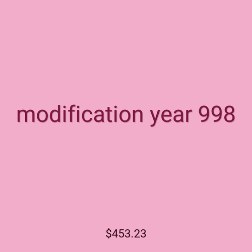 modification year 998