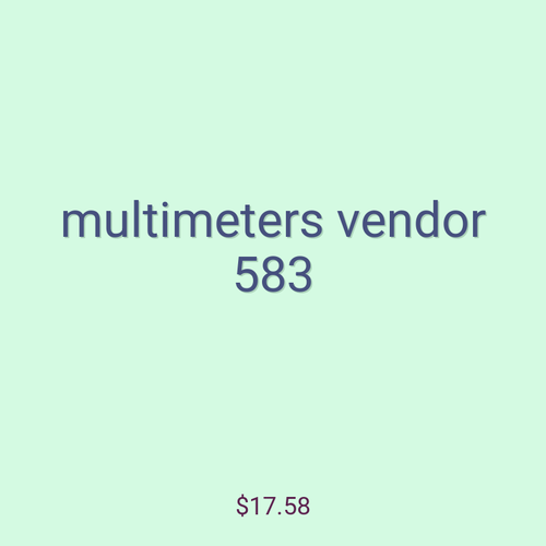 multimeters vendor 583