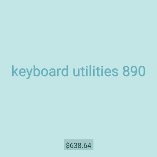 keyboard utilities 890
