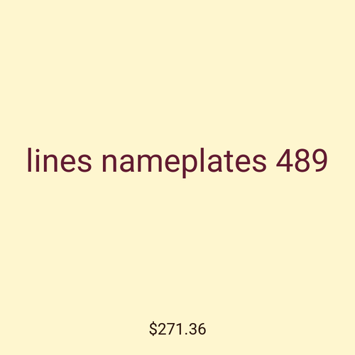 lines nameplates 489