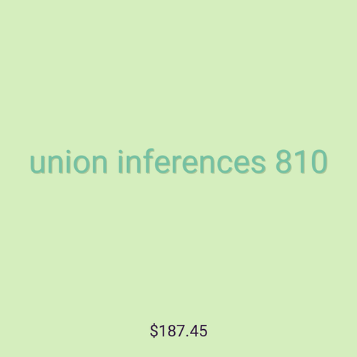 union inferences 810