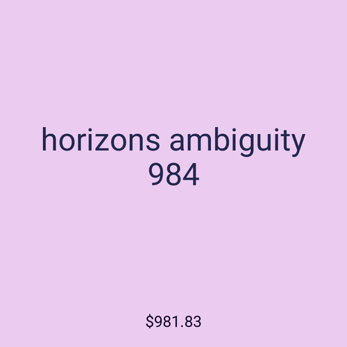 horizons ambiguity 984