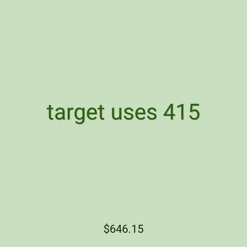 target uses 415