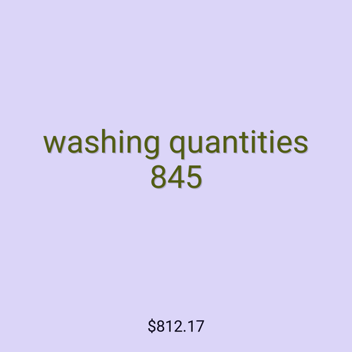washing quantities 845