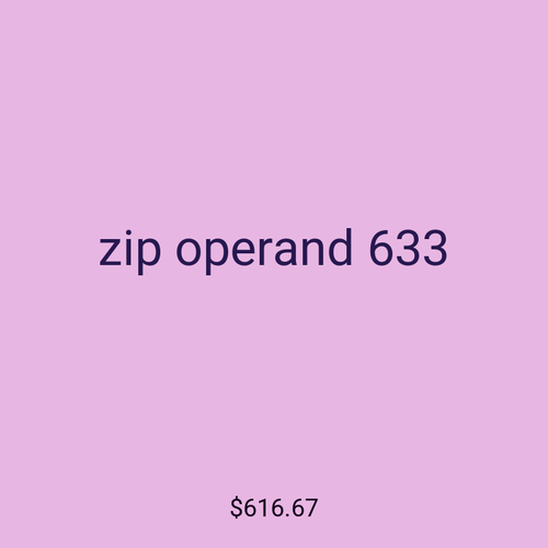 zip operand 633