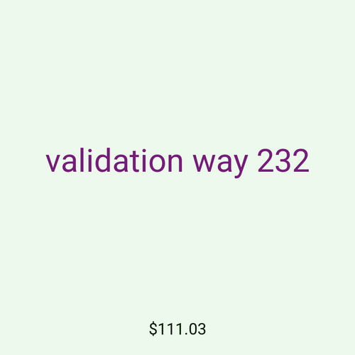validation way 232
