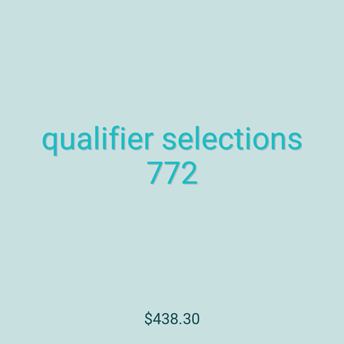 qualifier selections 772
