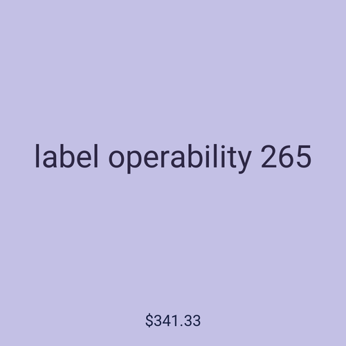 label operability 265