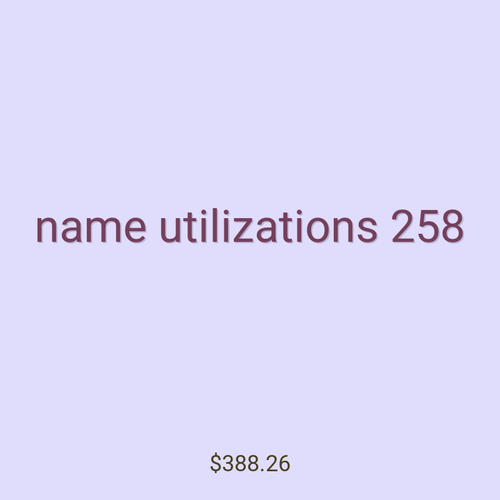 name utilizations 258