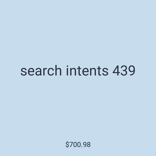 search intents 439