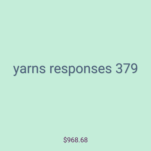 yarns responses 379