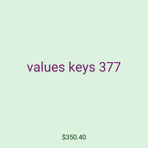 values keys 377