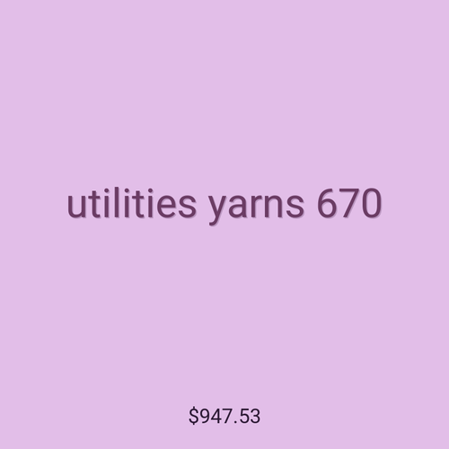 utilities yarns 670