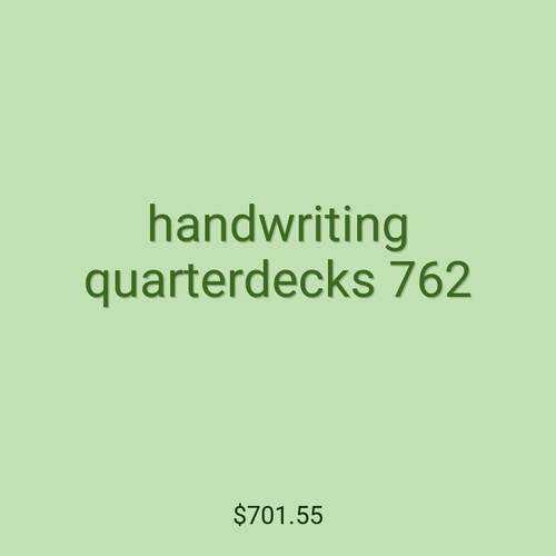 handwriting quarterdecks 762