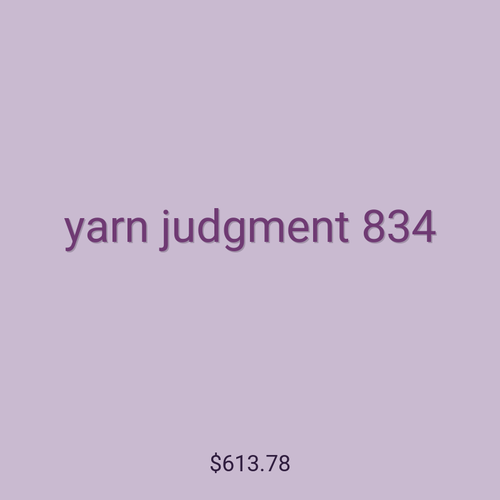 yarn judgment 834