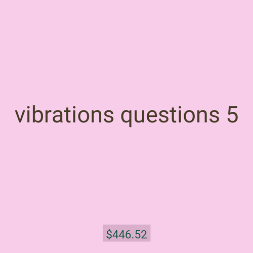 vibrations questions 5