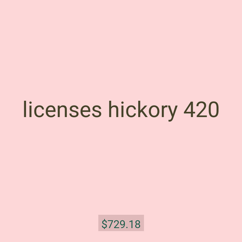 licenses hickory 420