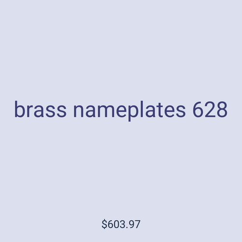 brass nameplates 628