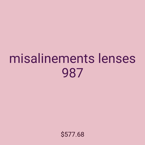 misalinements lenses 987