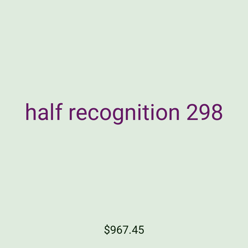 half recognition 298