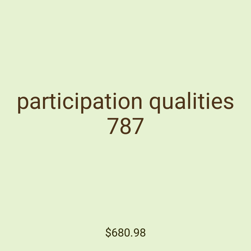 participation qualities 787