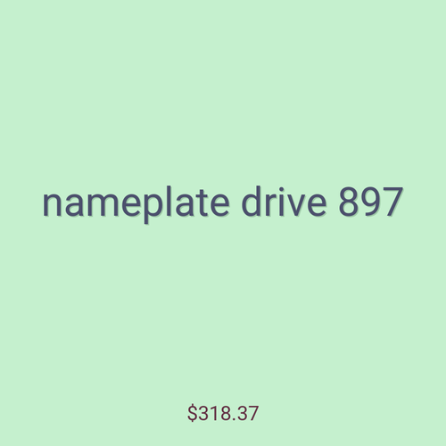 nameplate drive 897