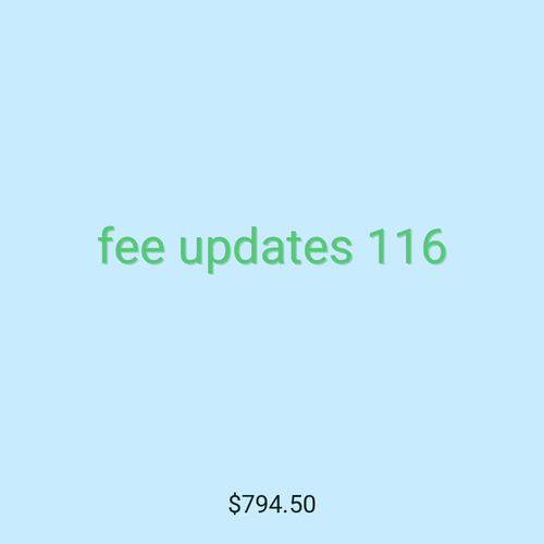 fee updates 116