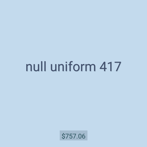 null uniform 417