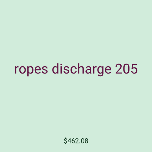 ropes discharge 205