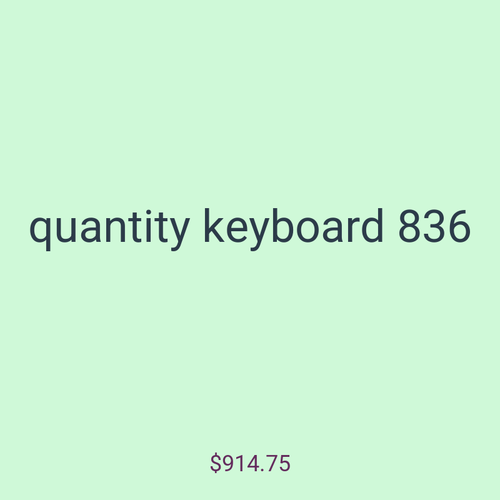 quantity keyboard 836