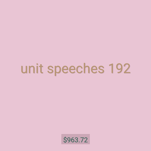 unit speeches 192