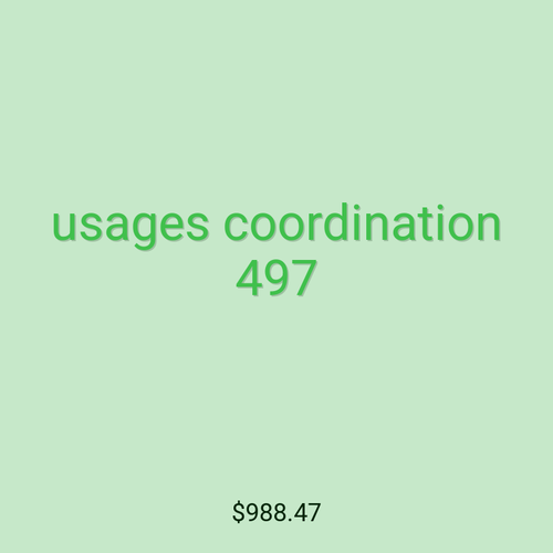 usages coordination 497