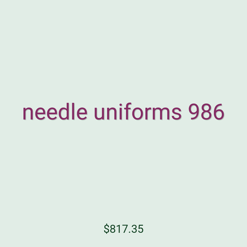 needle uniforms 986