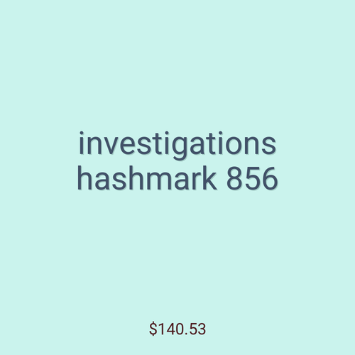 investigations hashmark 856