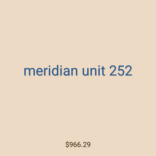 meridian unit 252