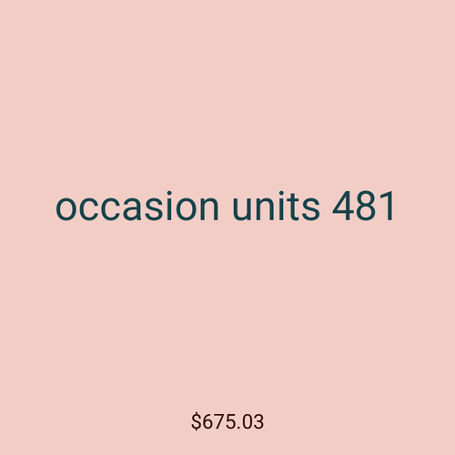 occasion units 481