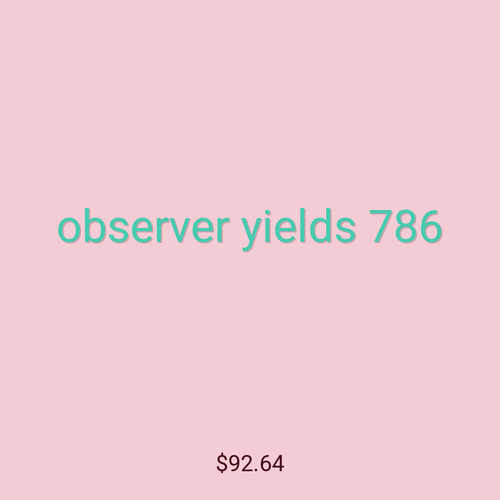 observer yields 786